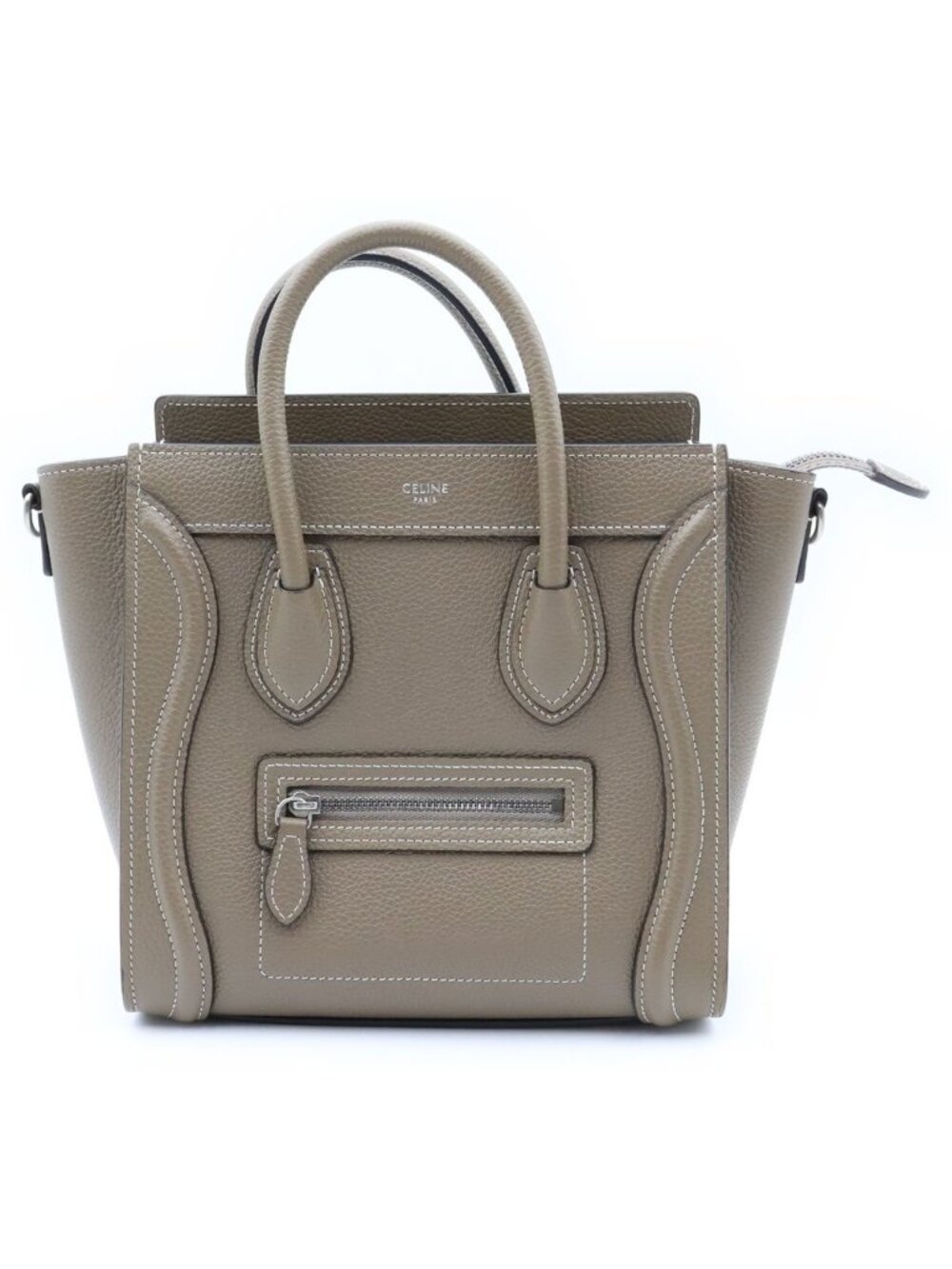 Celine Luggage Nano Brown Leather Handbag
